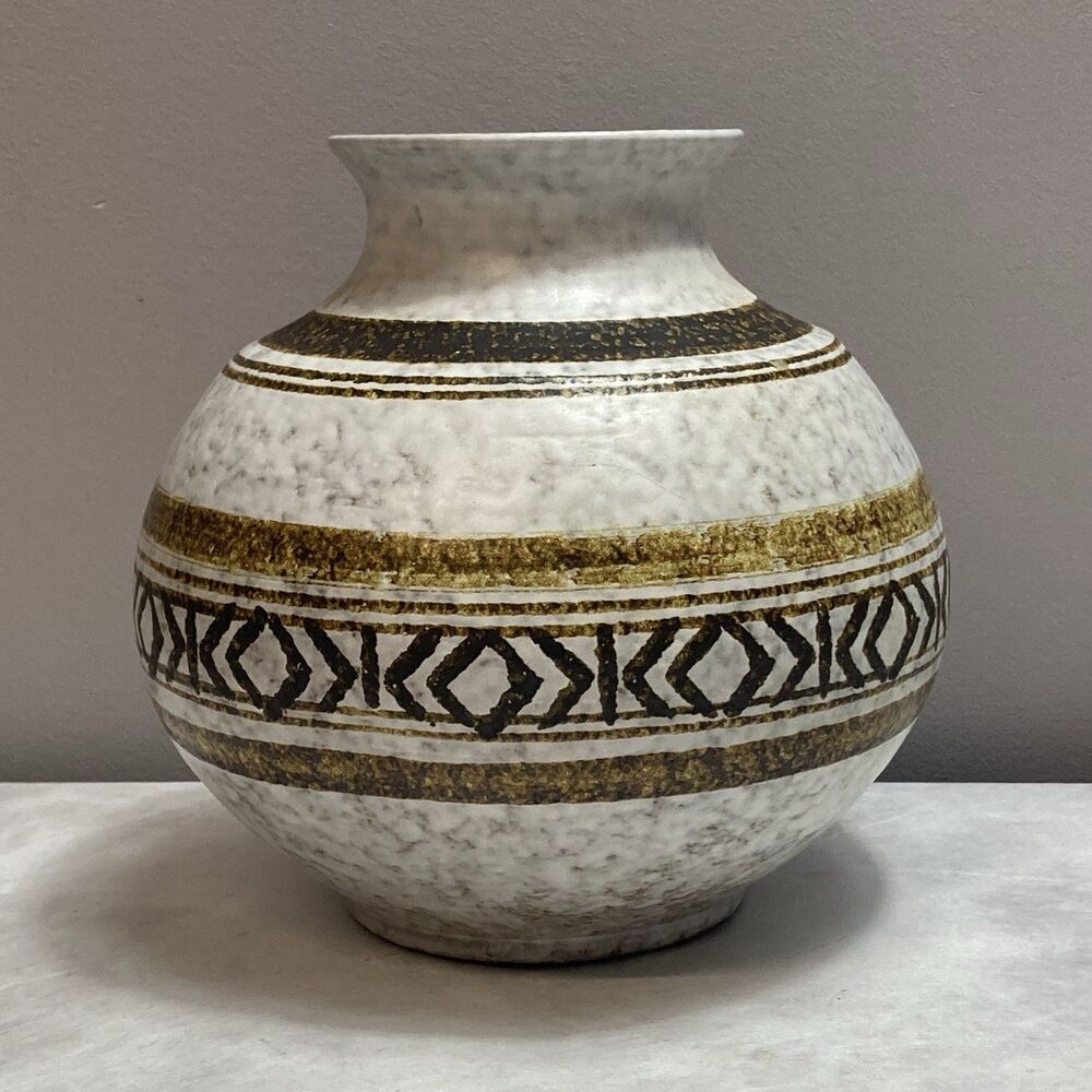 Vintage Mid-Century Robert Maxwell? Pottery Craft Glazed Art Vase Stoneware